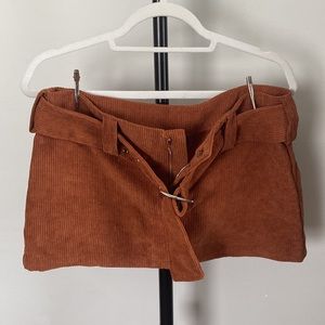 Y2K Suede Mini Skirt